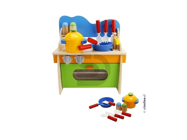 Mini cocina de madera 1