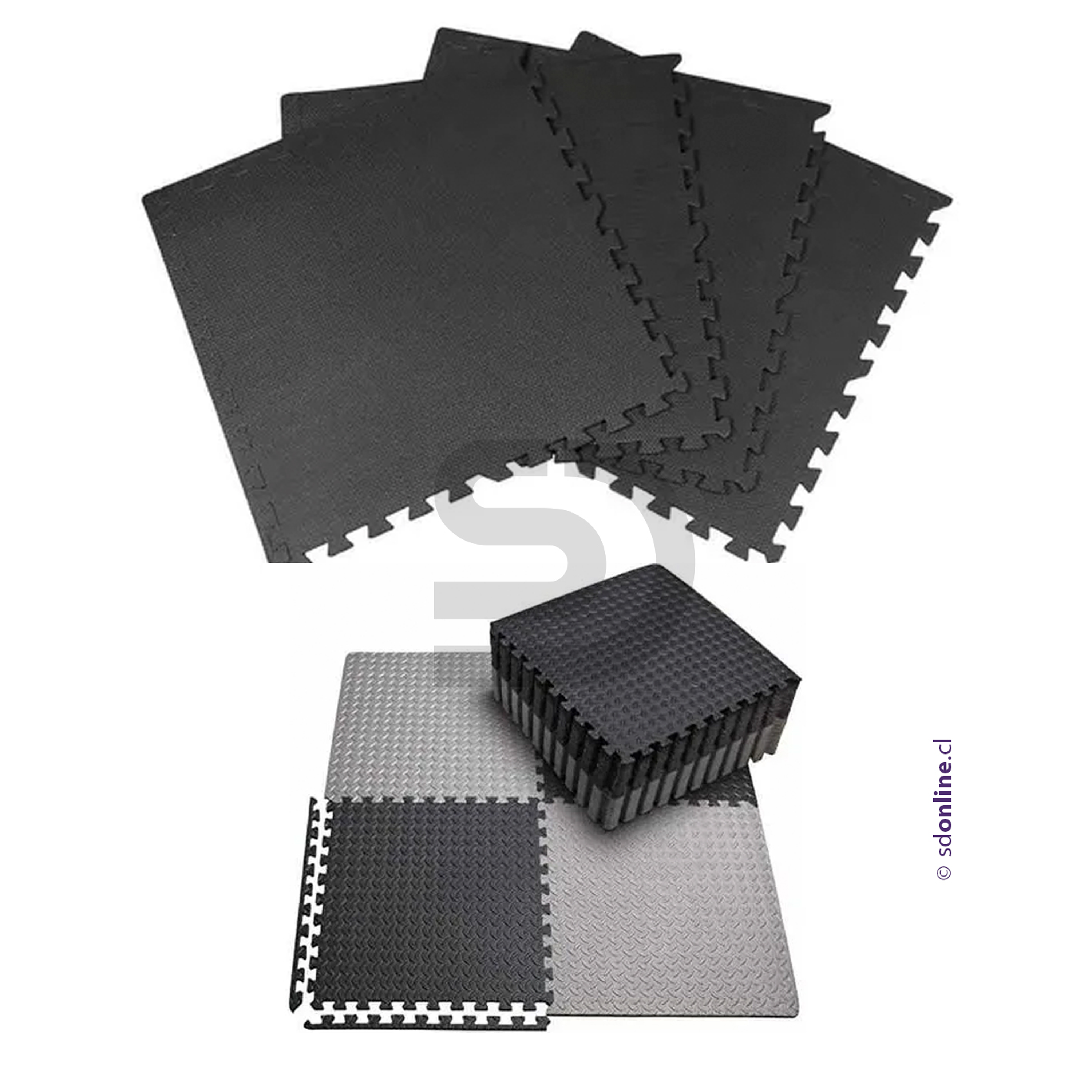 Tatami bicolor 100x100x3cms Unidad 1