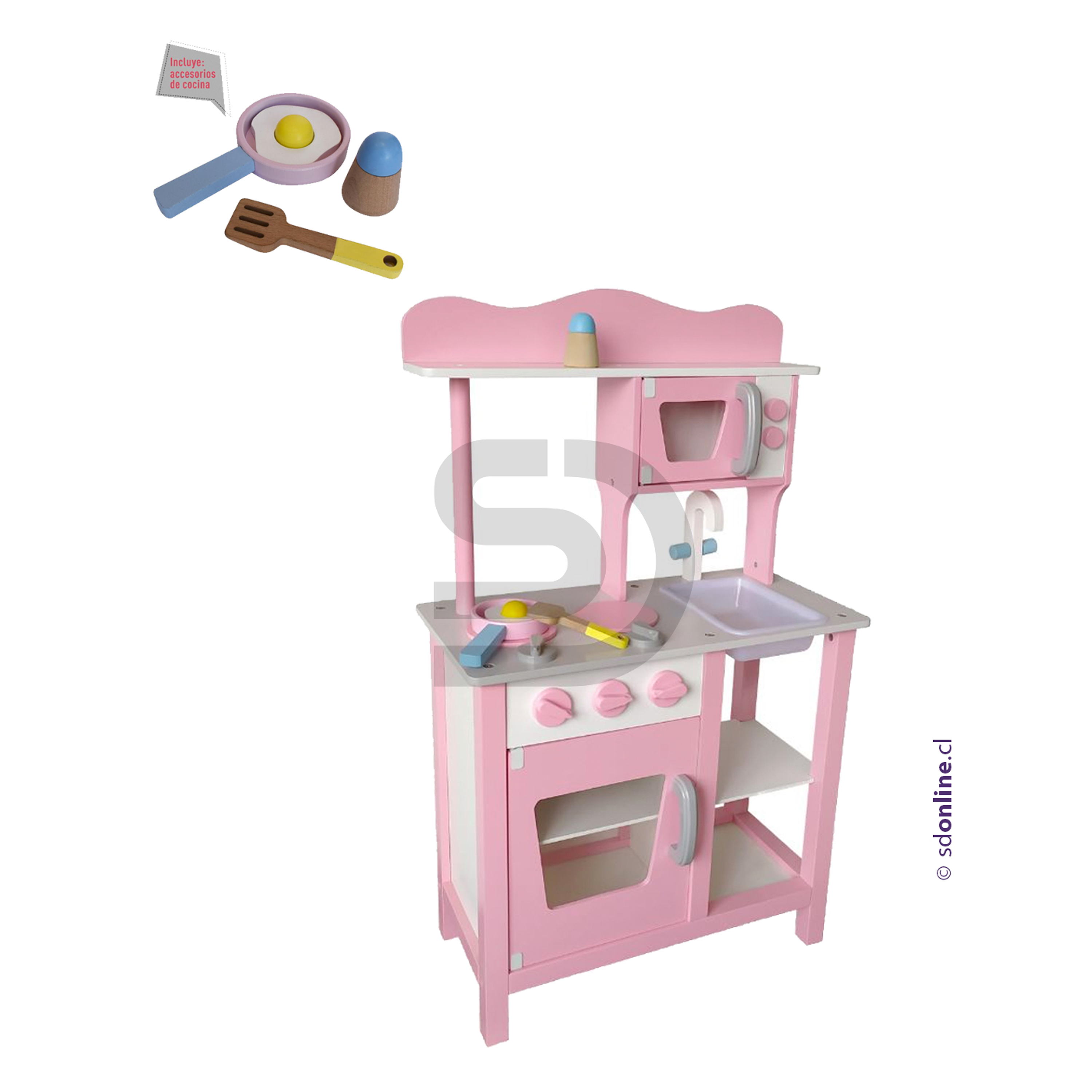 Kit cocina completa rosa 2