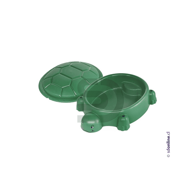 Caja de arena con tapa tortuga