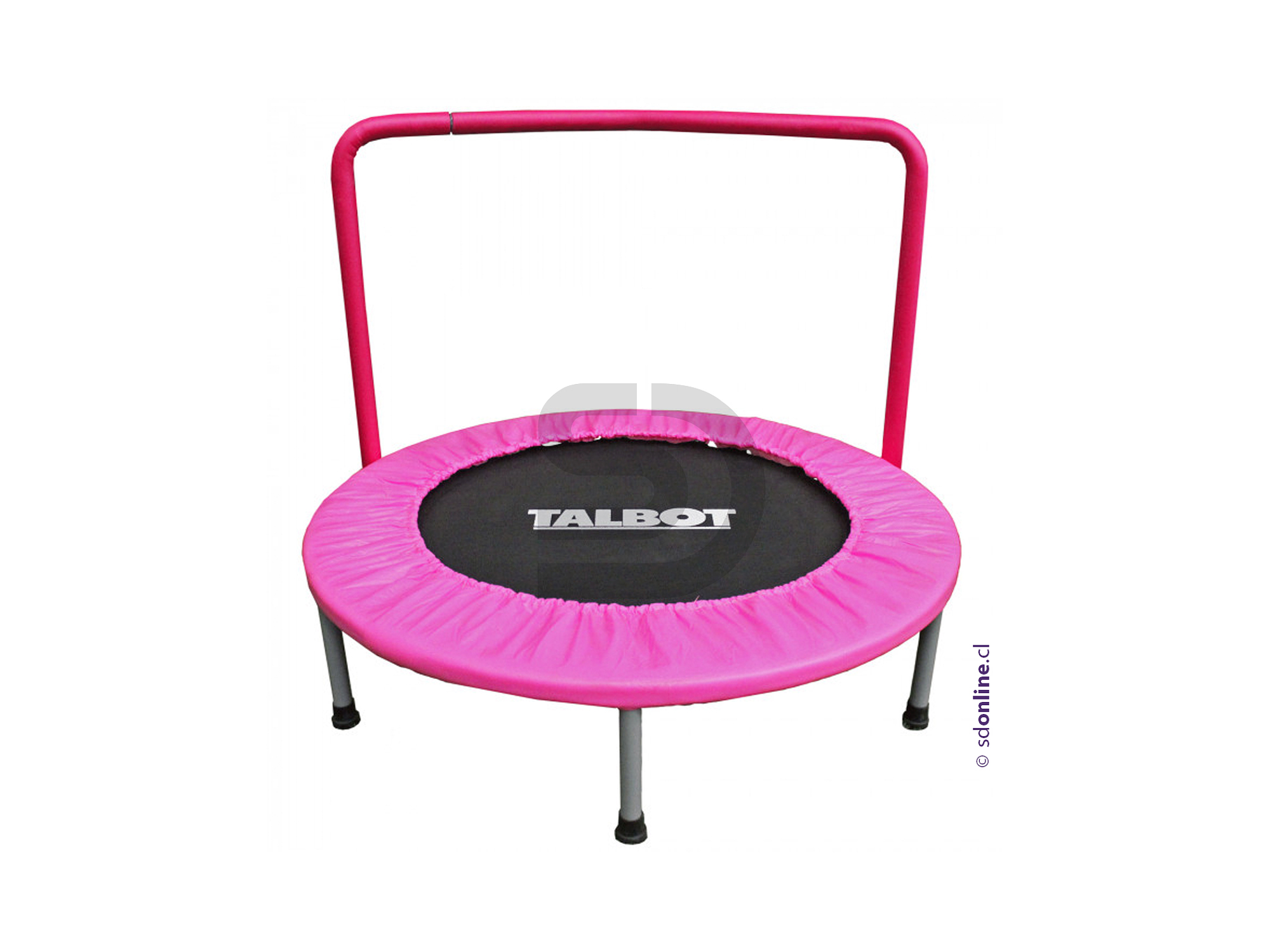 Cama elástica trampolín con o sin agarre rosado 1