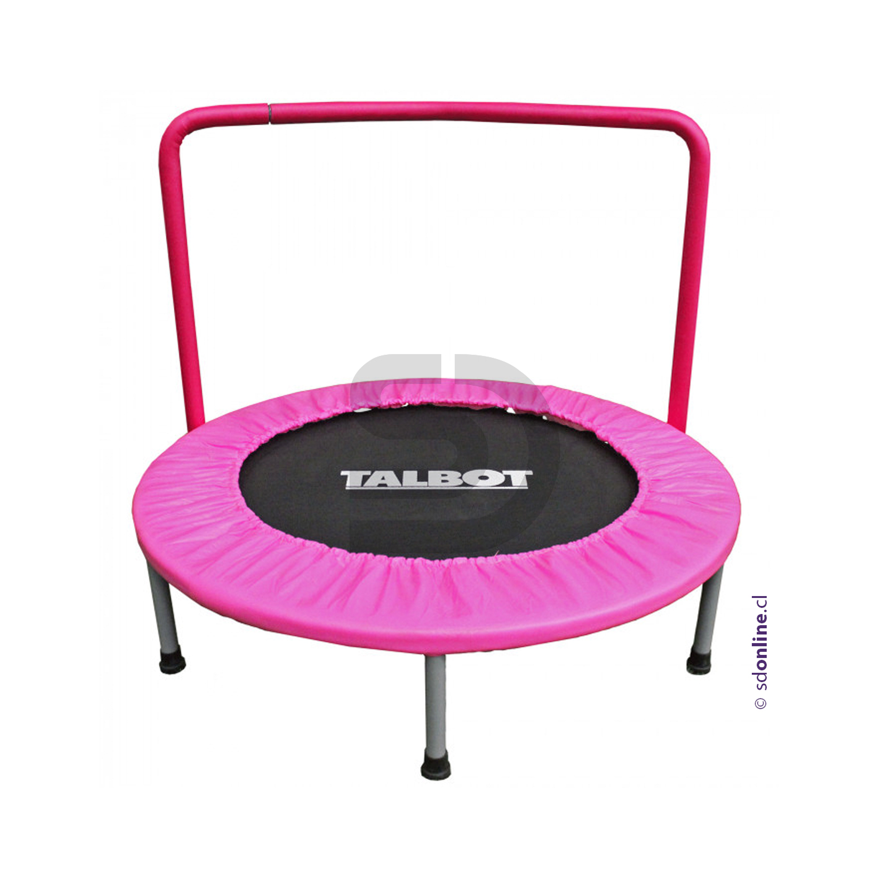 Cama elástica trampolín con o sin agarre rosado 1