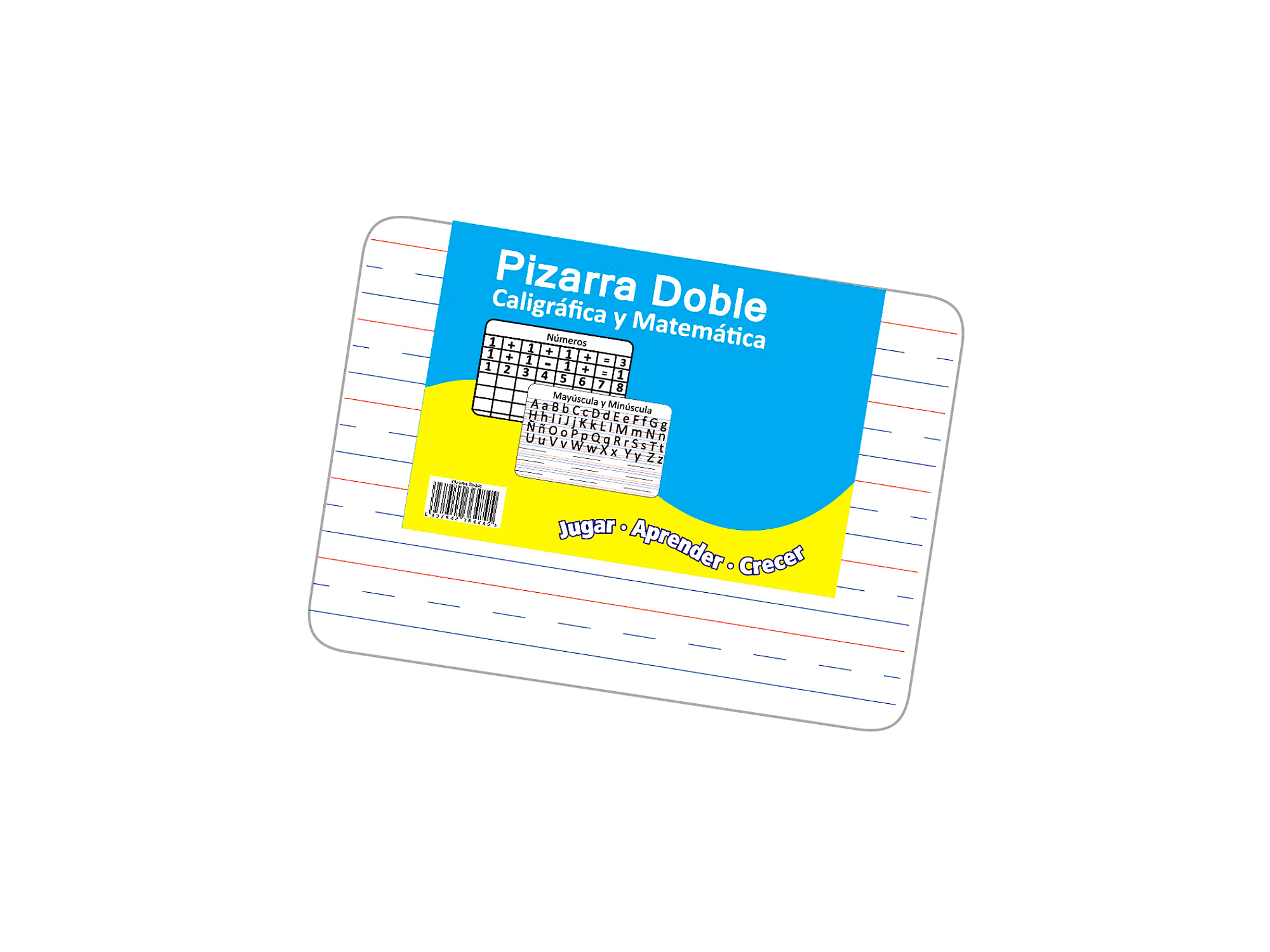 Set de 8 Pizarras matematica y caligrafica madera sin borde 30x25cm 2