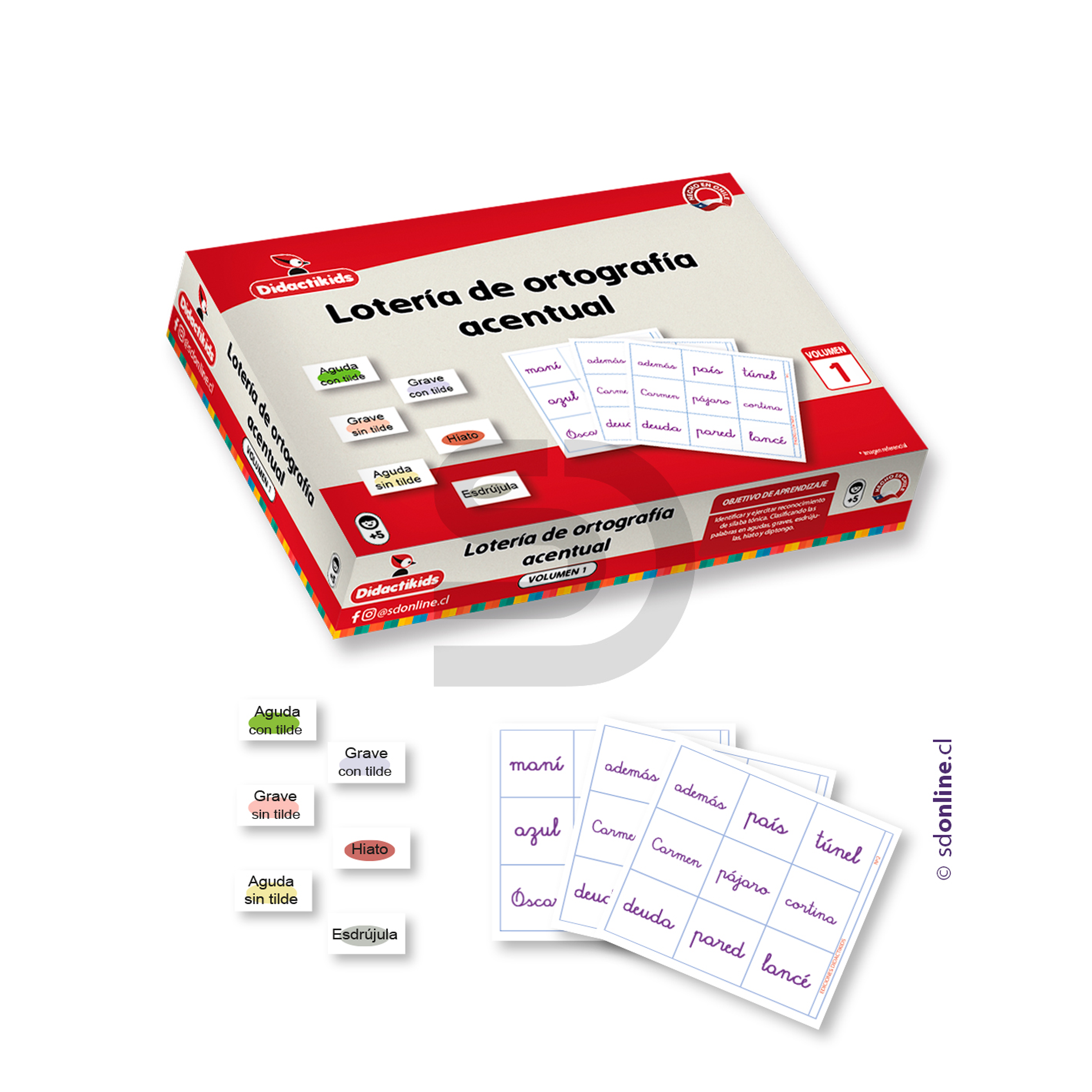 Lotería de ortografía acentual - Volumen 1 1