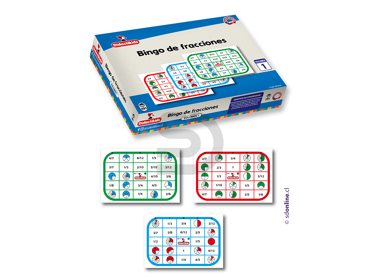 Bingo de fracciones - Vol 1 1