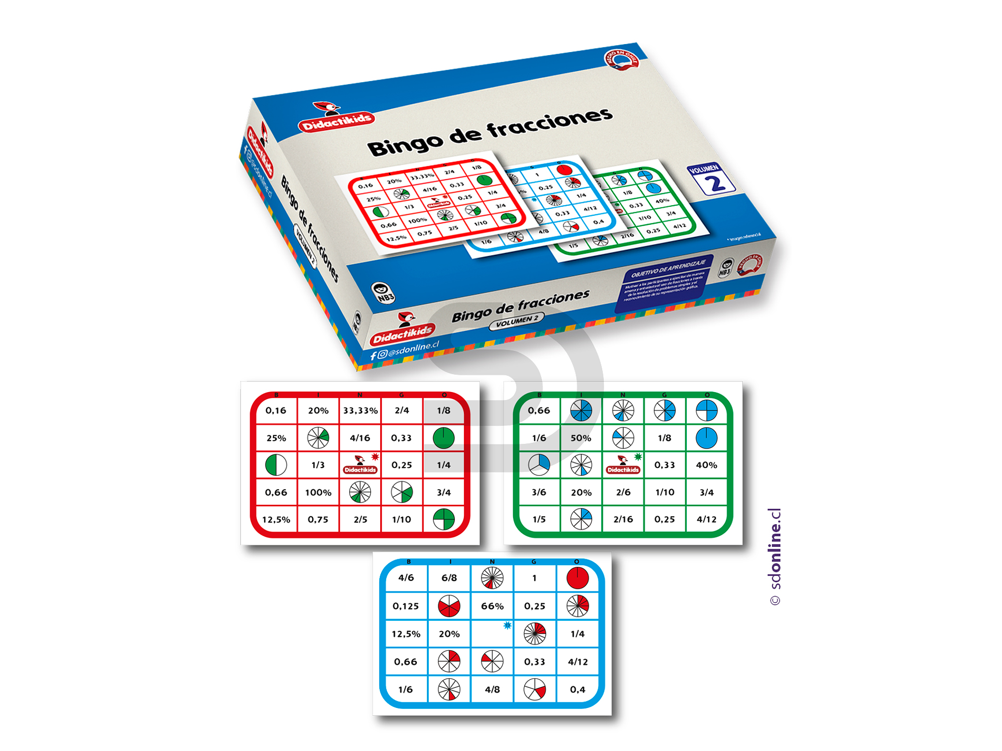 Bingo de fracciones - Vol 2 1