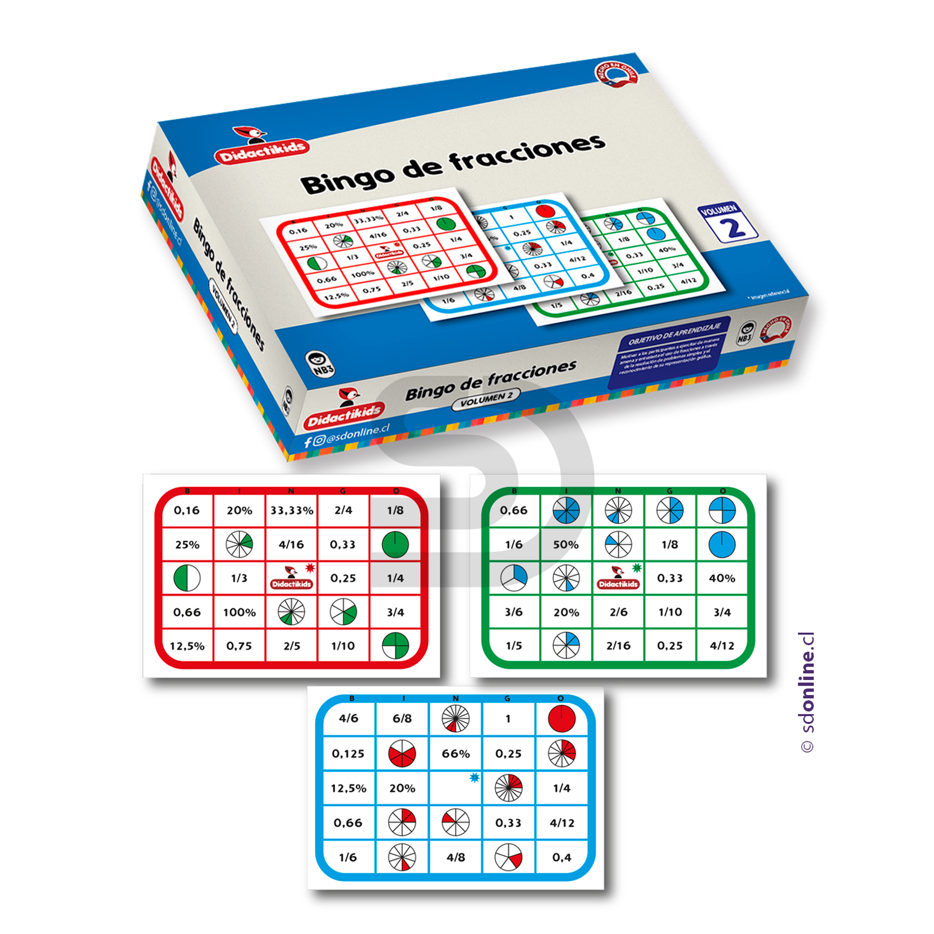 Bingo de fracciones - Vol 2 1