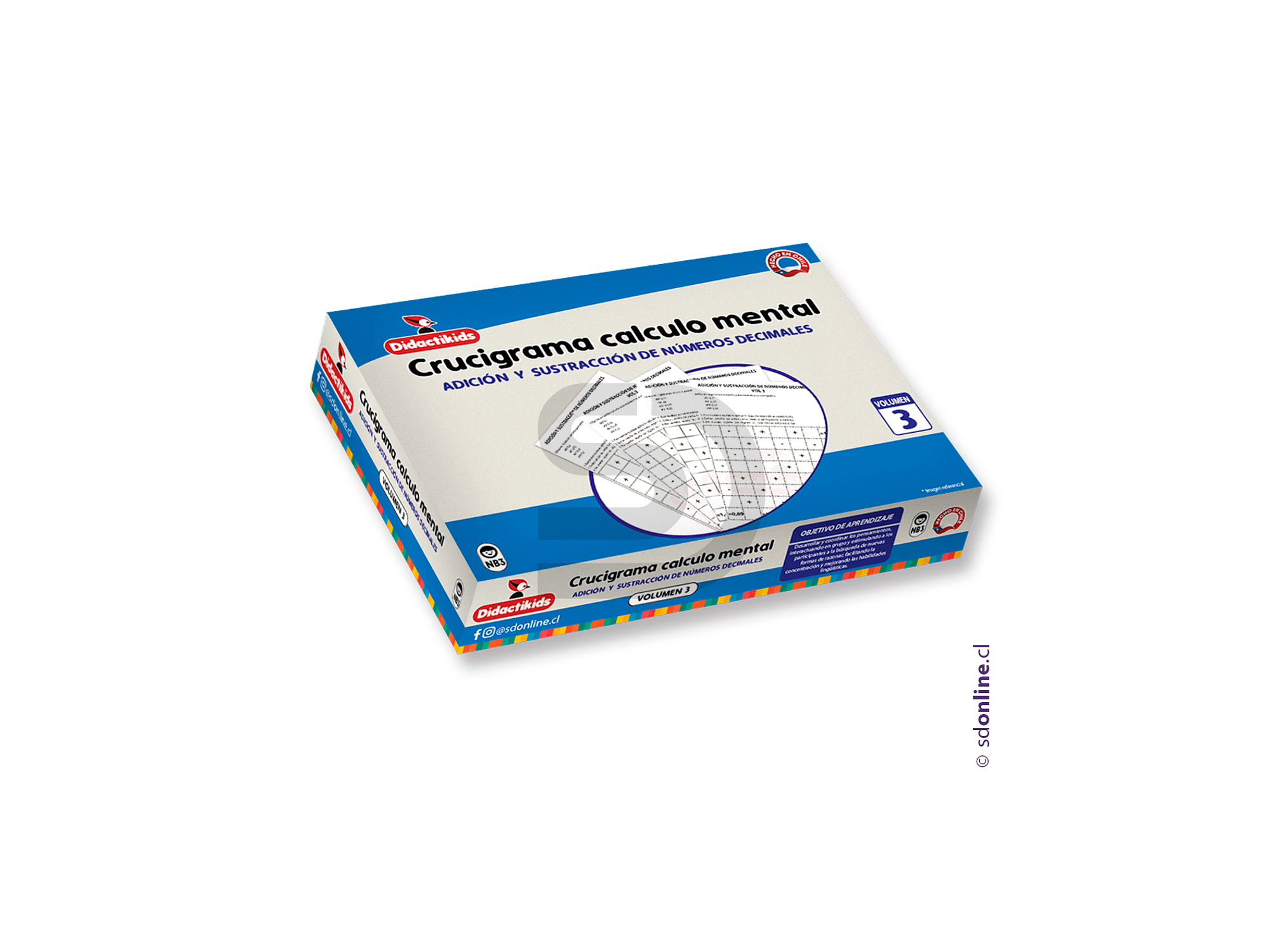 Crucigrama de adición y sustracción de números decimales Vol. 3 1