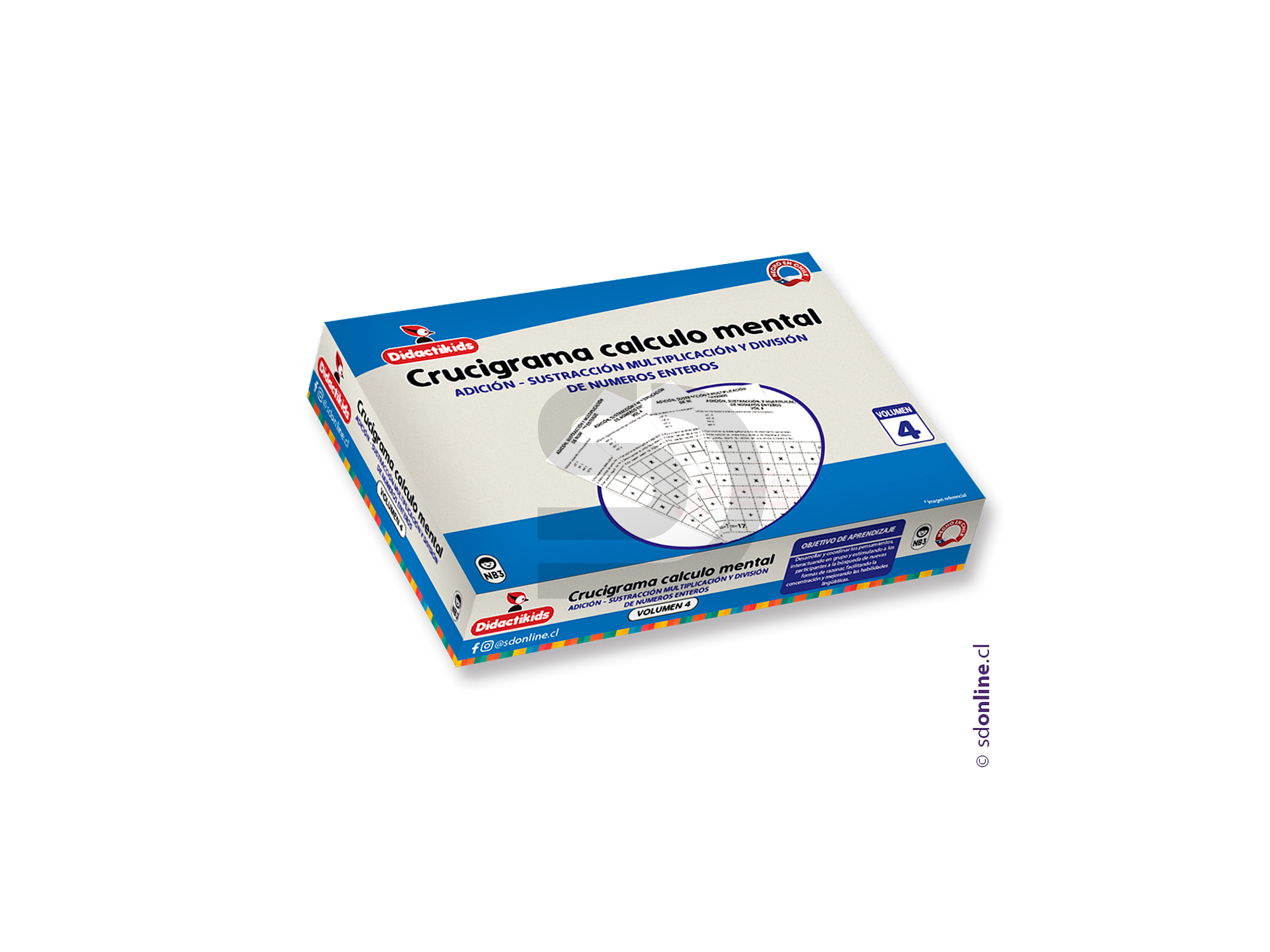 Crucigrama de adición  sustracción multiplicacion y division de números Enteros Vol. 4 1