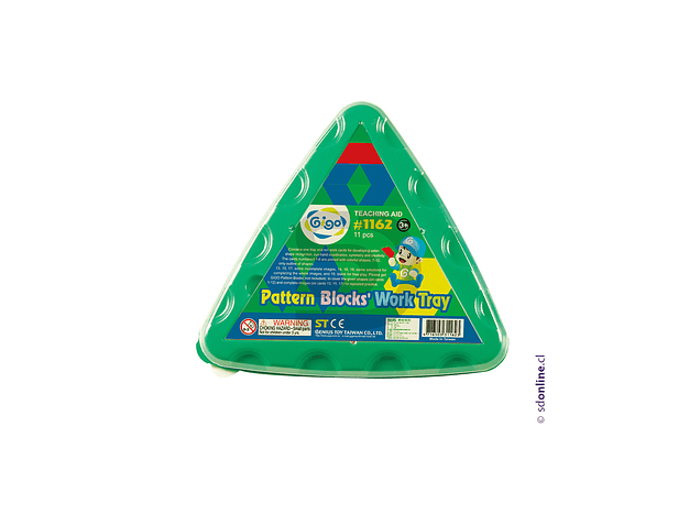 Bandeja triangular de patrones con bloques 1