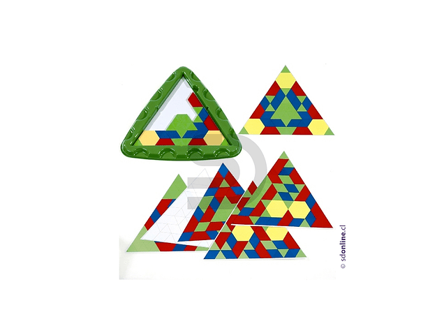 Bandeja triangular de patrones con bloques 2