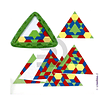 Bandeja triangular de patrones con bloques