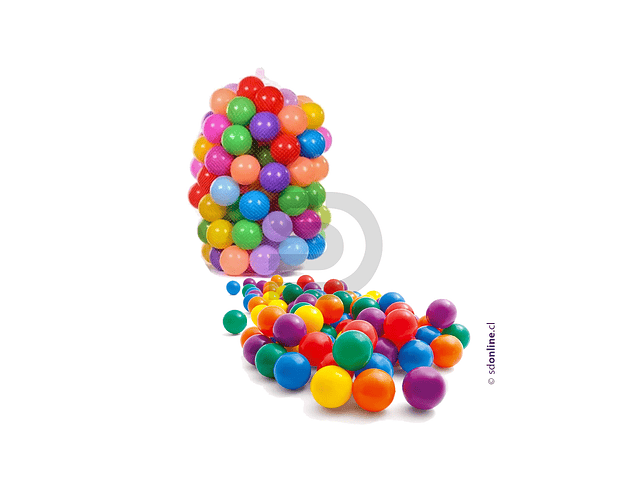 Malla de 100 pelotas plásticas  1