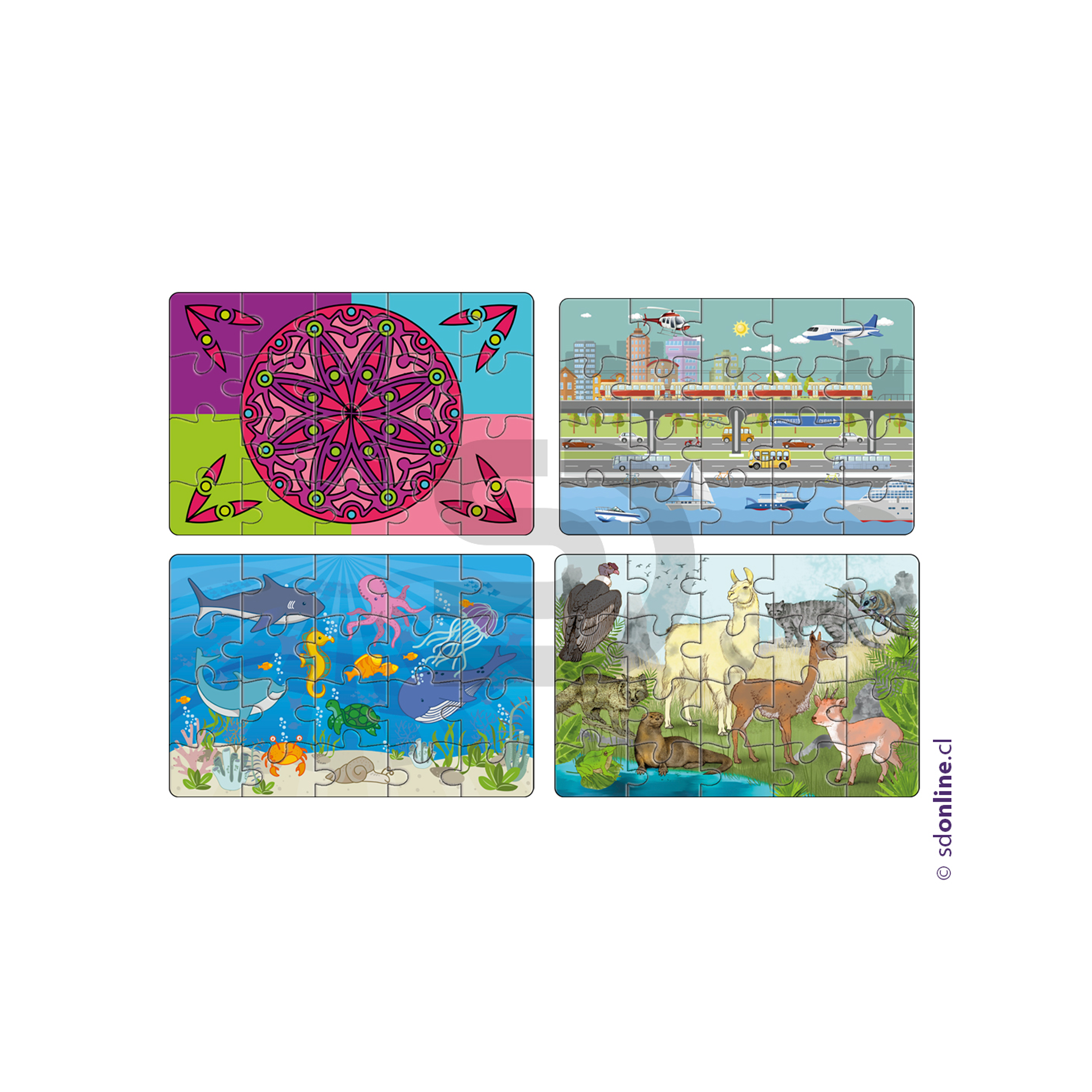 Set de 4 puzzles  1