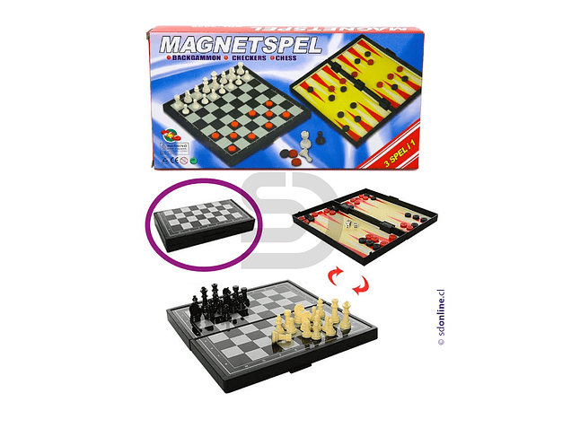 Ajedrez magnético 3 en 1 1