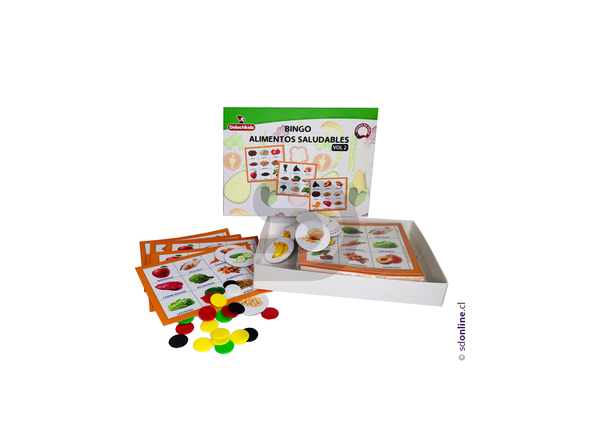 Bingo de alimentos saludables 2