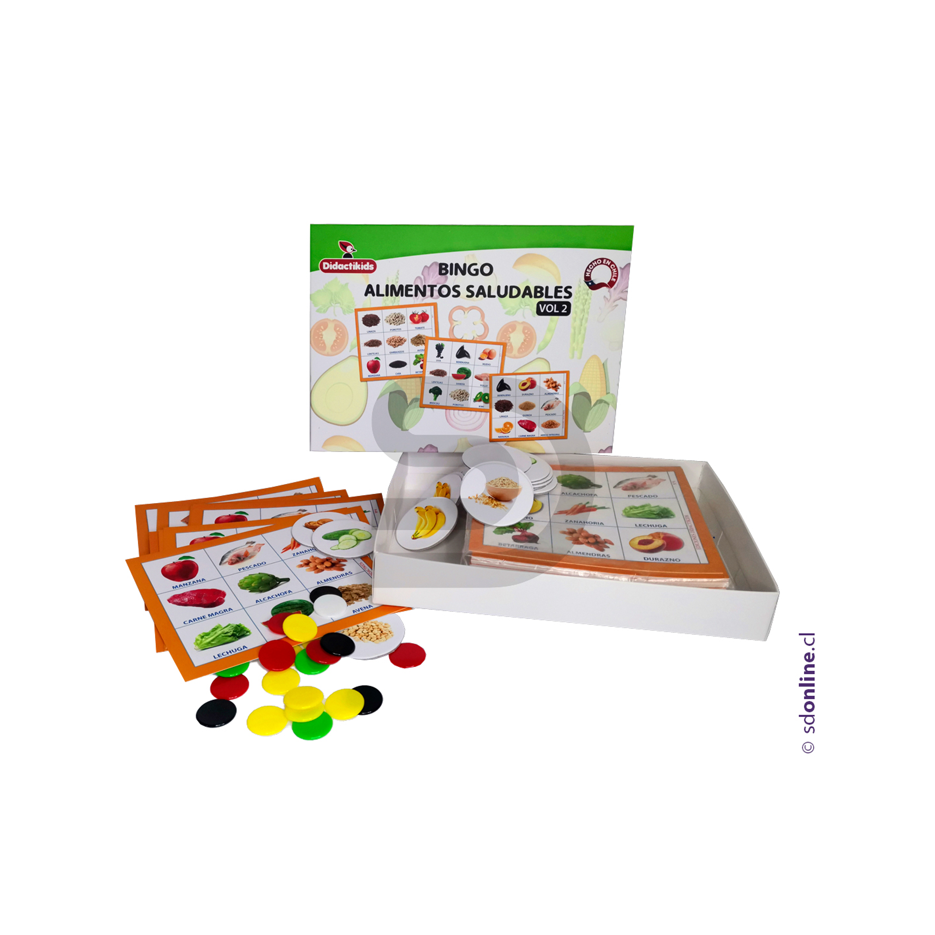 Bingo de alimentos saludables 2