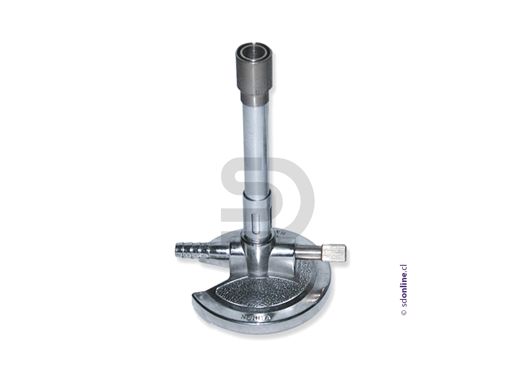 Mechero Bunsen certificado gas licuado reg aire Juchheim con manguera conectora reforzada 1160Dp 1