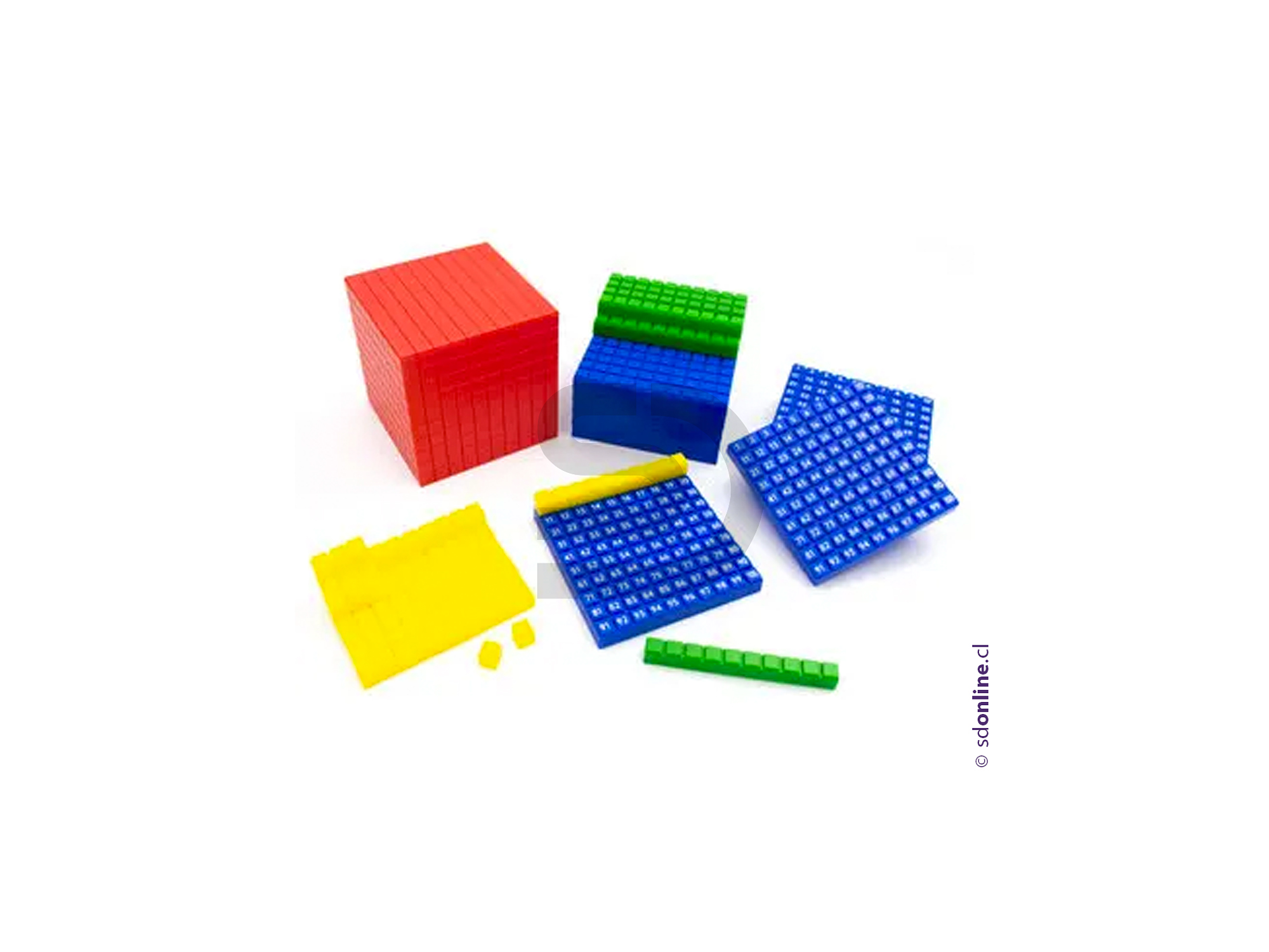 Bloques base 10 color 121 pzas 1