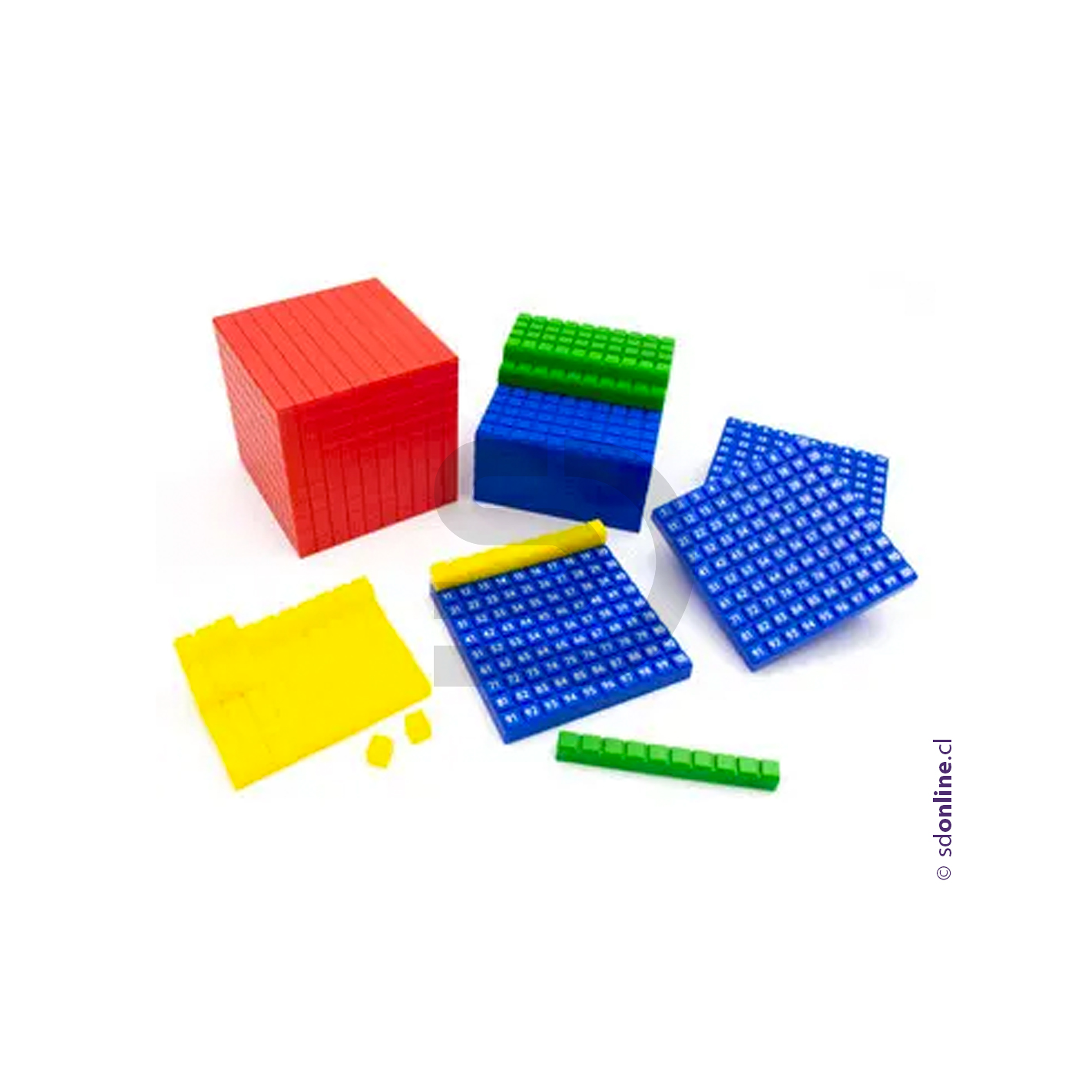 Bloques base 10 color 121 pzas 1