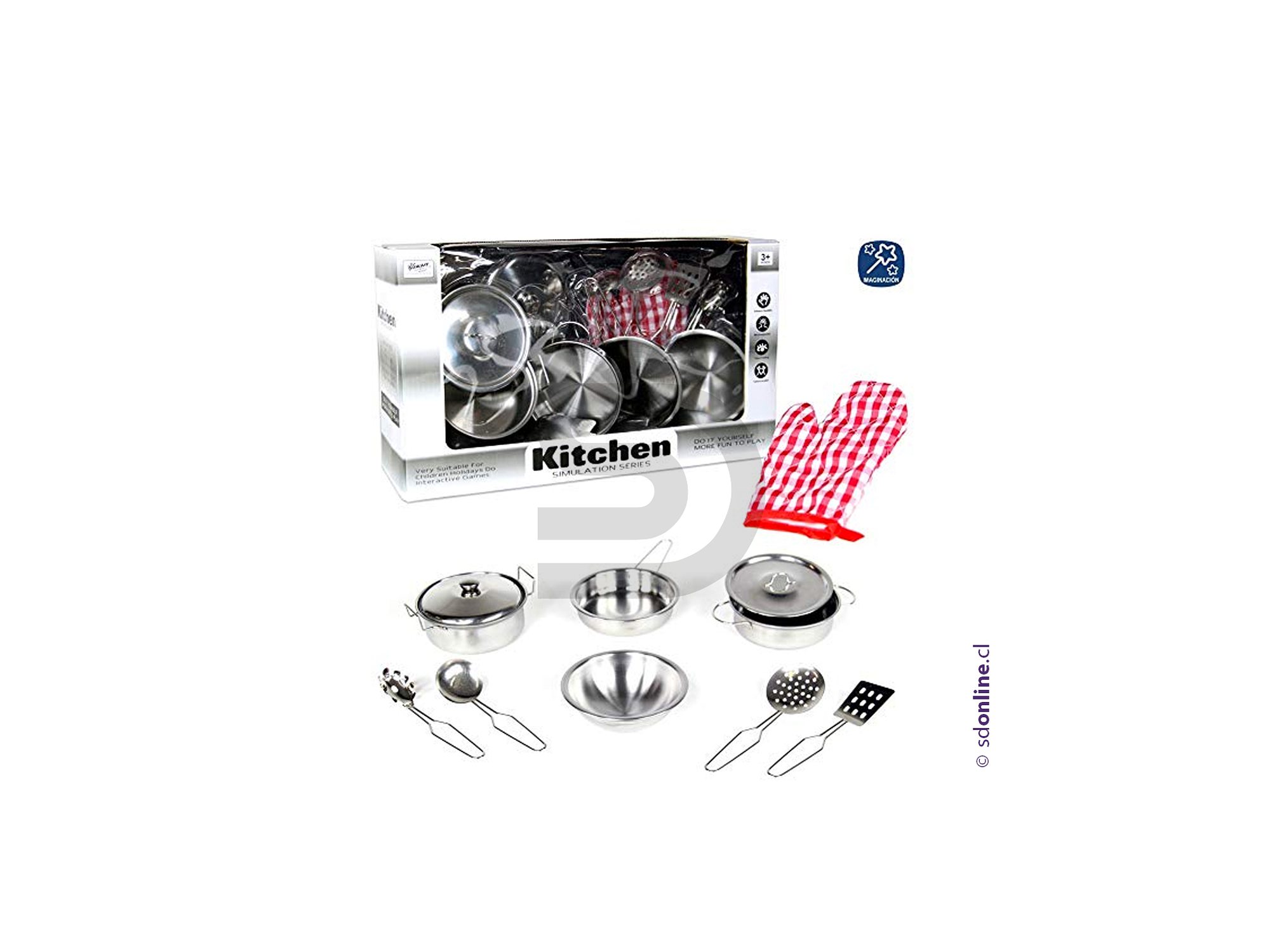 Batería cocina acero inox 12 pzas. 1
