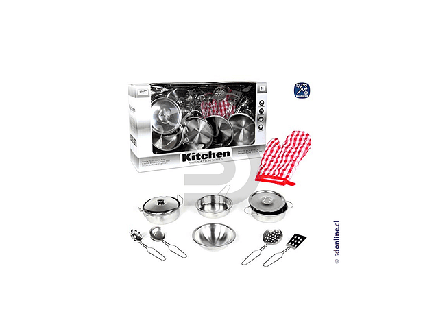 Batería cocina acero inox 12 pzas. 1