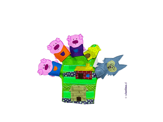 Guante Interactivos - Los tres cerditos 1