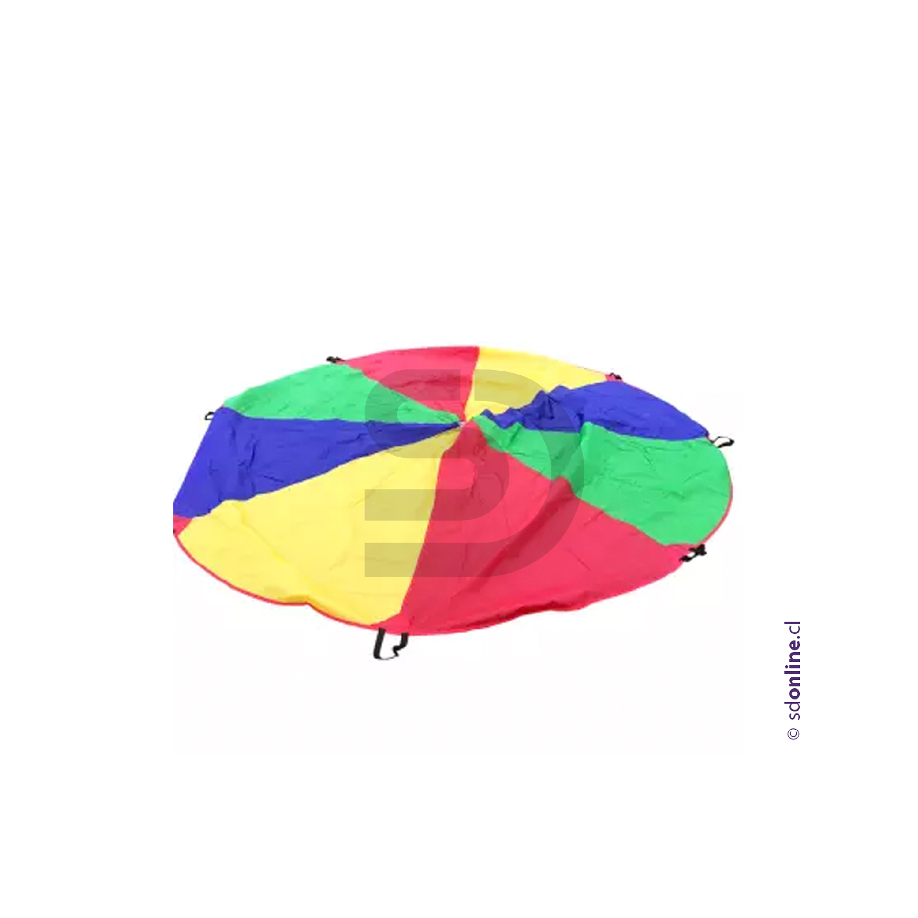 Paracaídas arcoíris de colores 3 mts de diámetro. 1