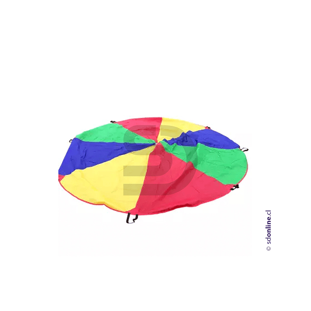 Paracaídas arcoíris de colores 3 mts de diámetro.