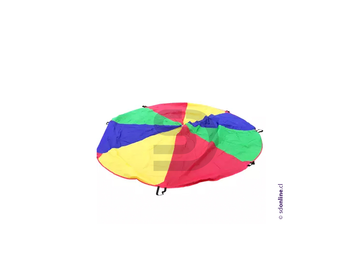 Paracaídas arcoíris de colores 360 cms de diámetro. 1