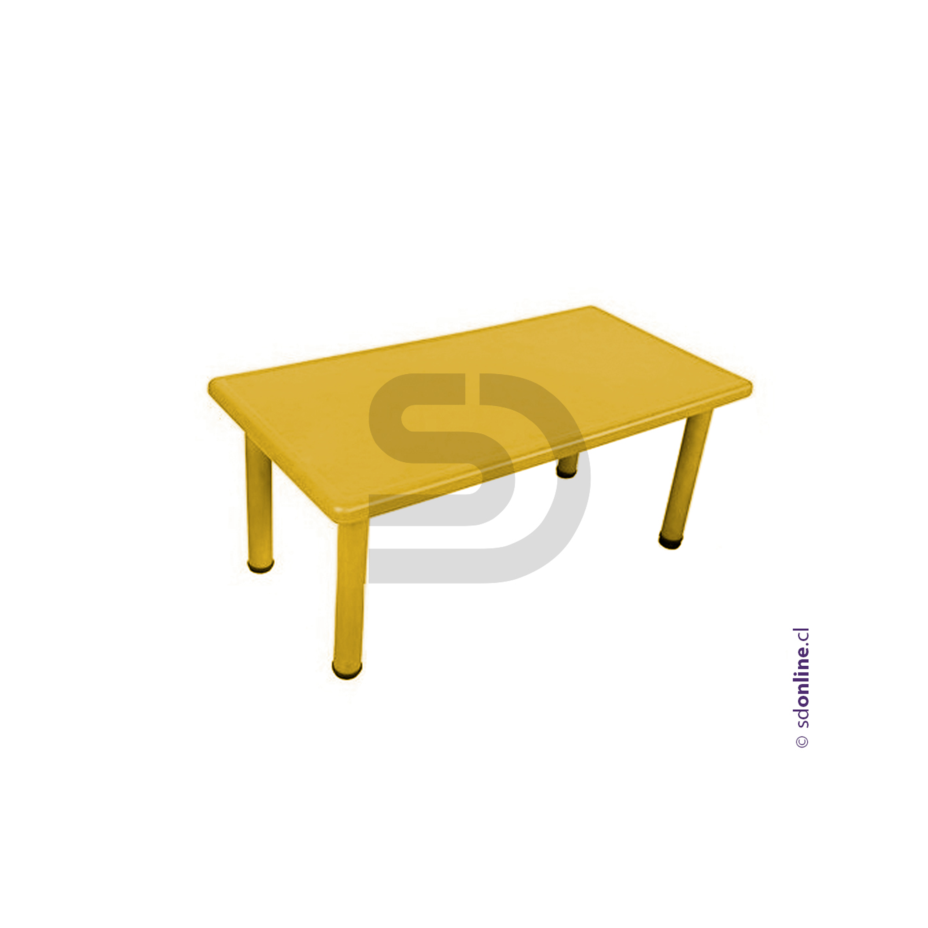 Mesa rectangular PVC y metal 2