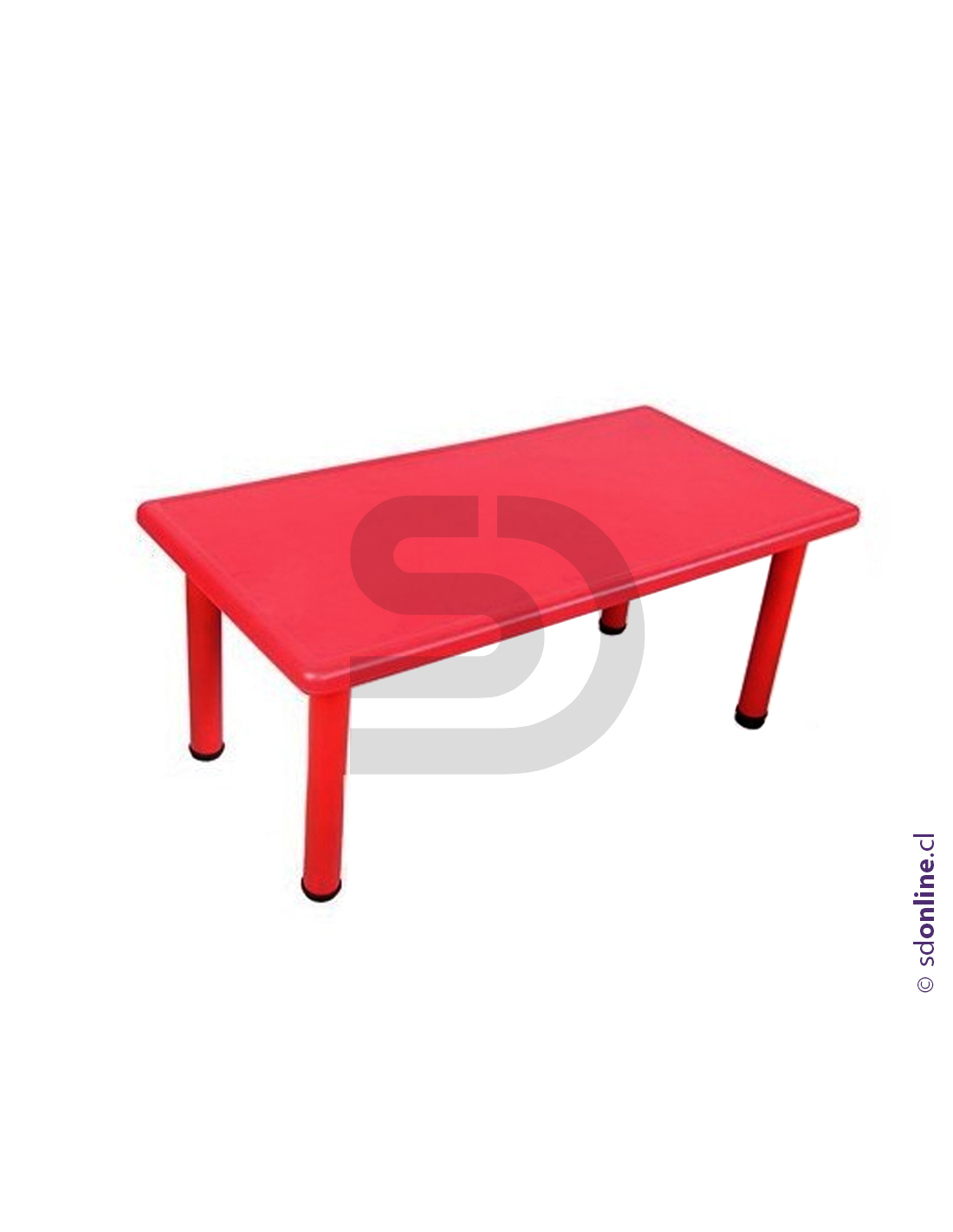 Mesa rectangular PVC y metal