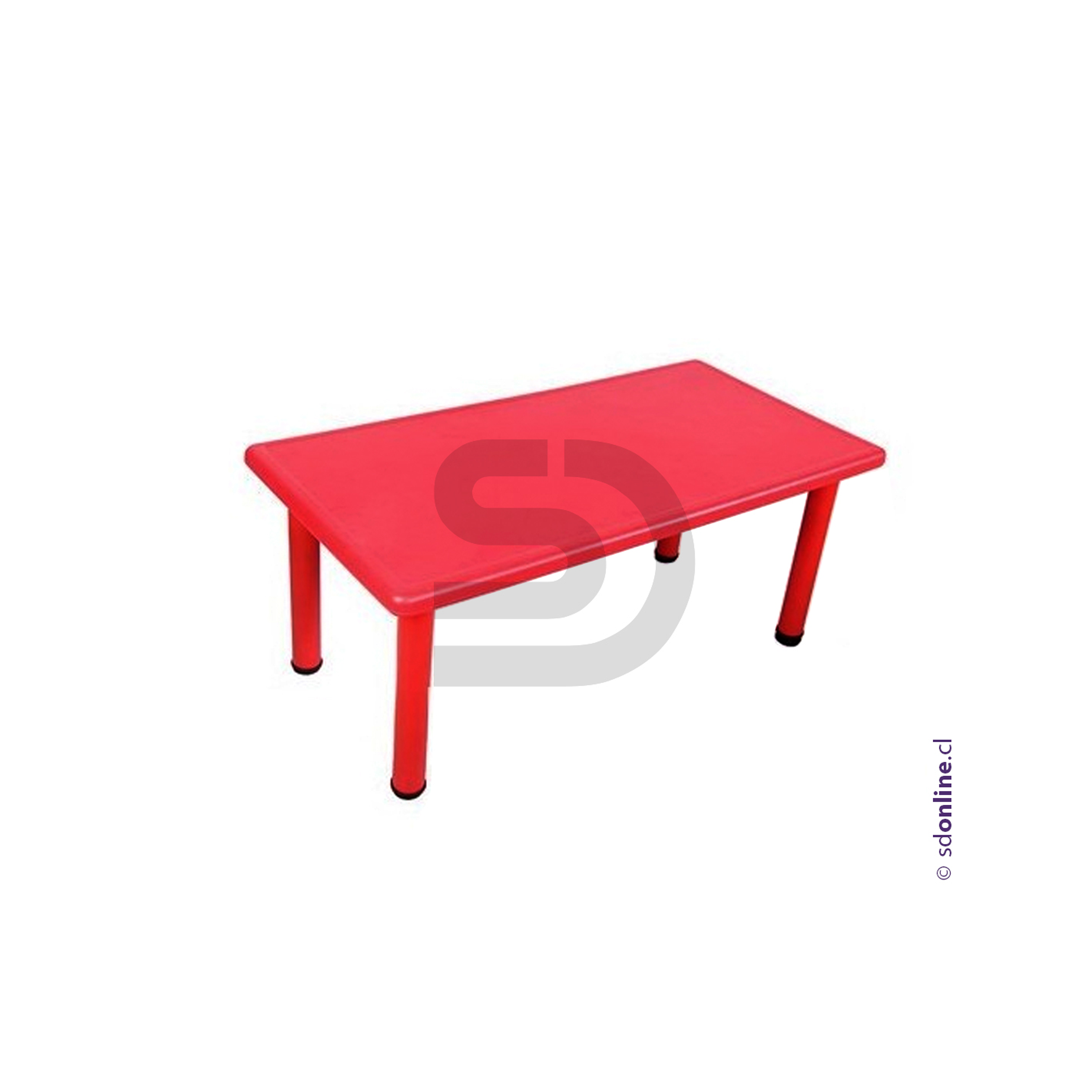 Mesa rectangular PVC y metal 1