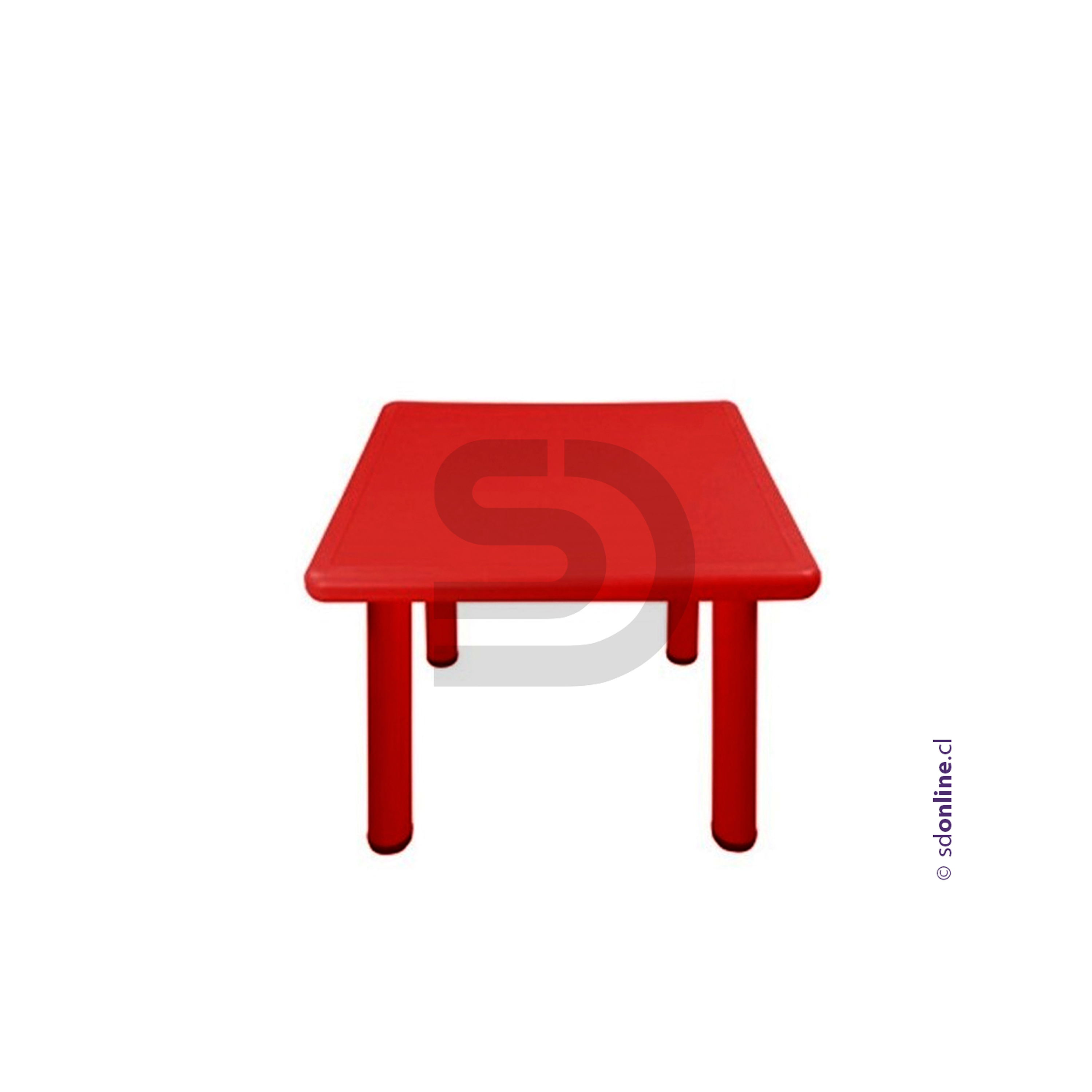 Mesa cuadrada PVC  y metal 1