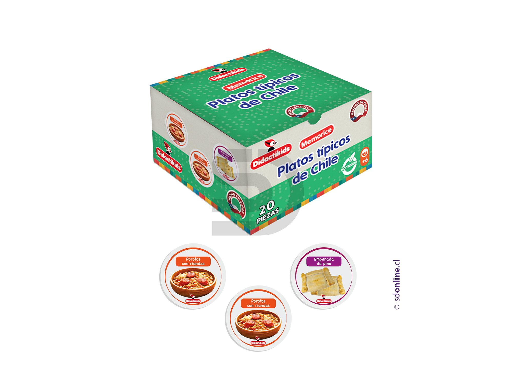 Memorice platos típicos de Chile 1