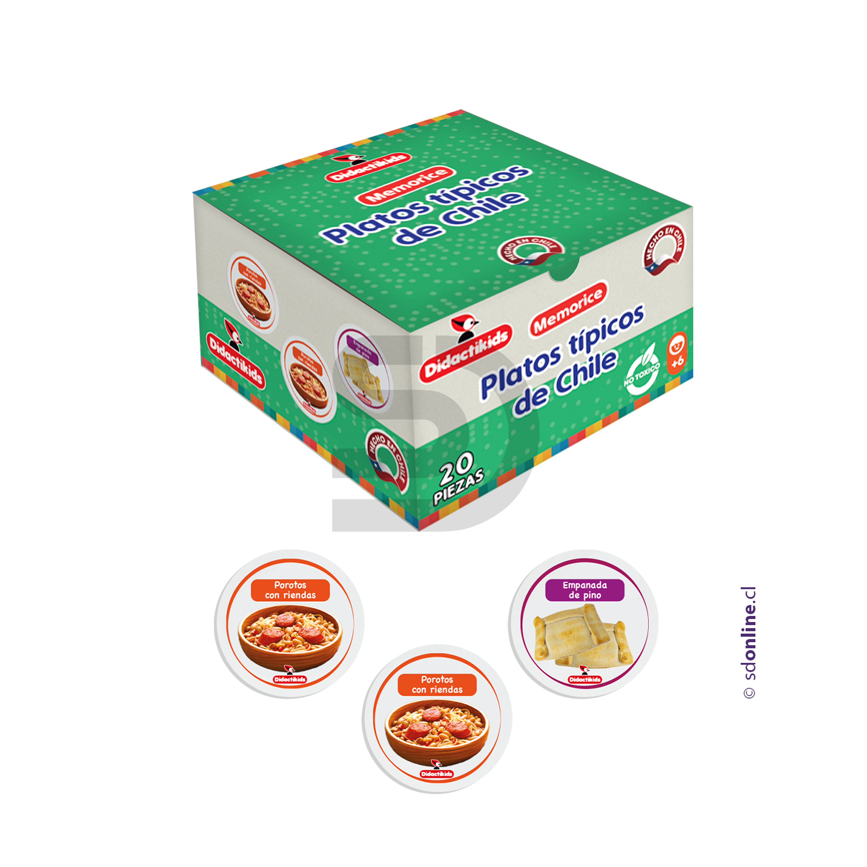 Memorice platos típicos de Chile 1