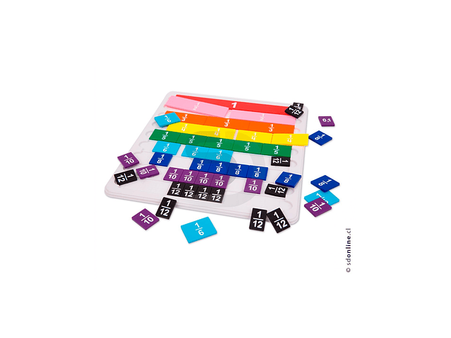 Regletas de fracciones goma EVA magnéticas sin bandeja 1