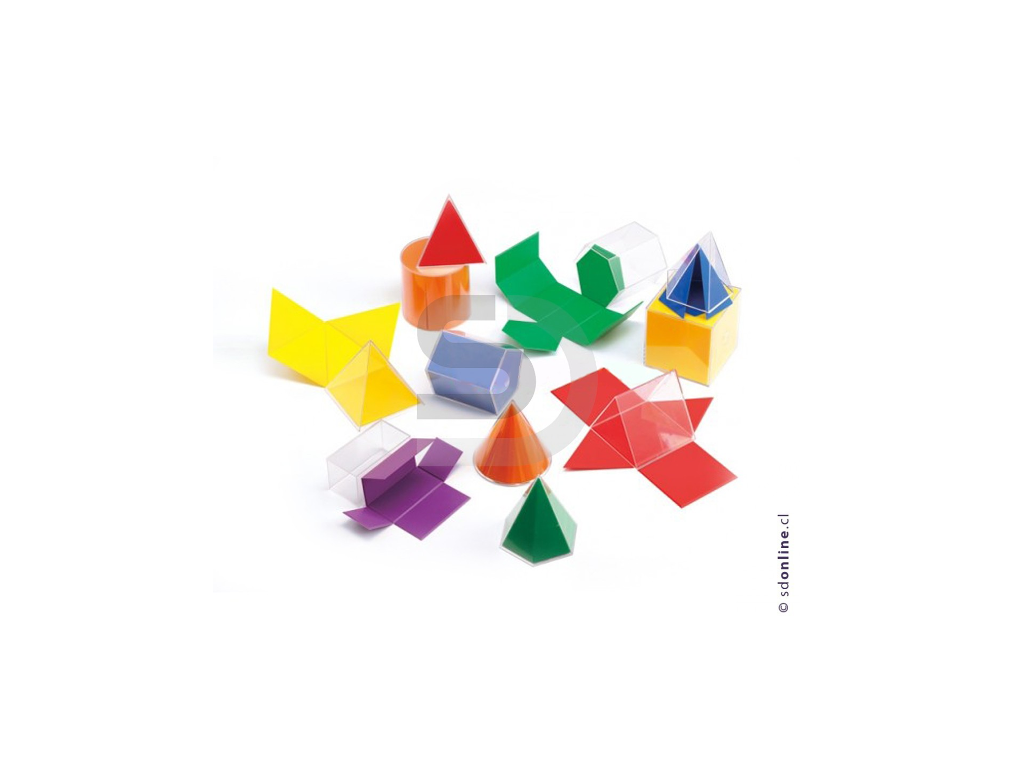 Cuerpos geométricos desarmables 16 pzas 2