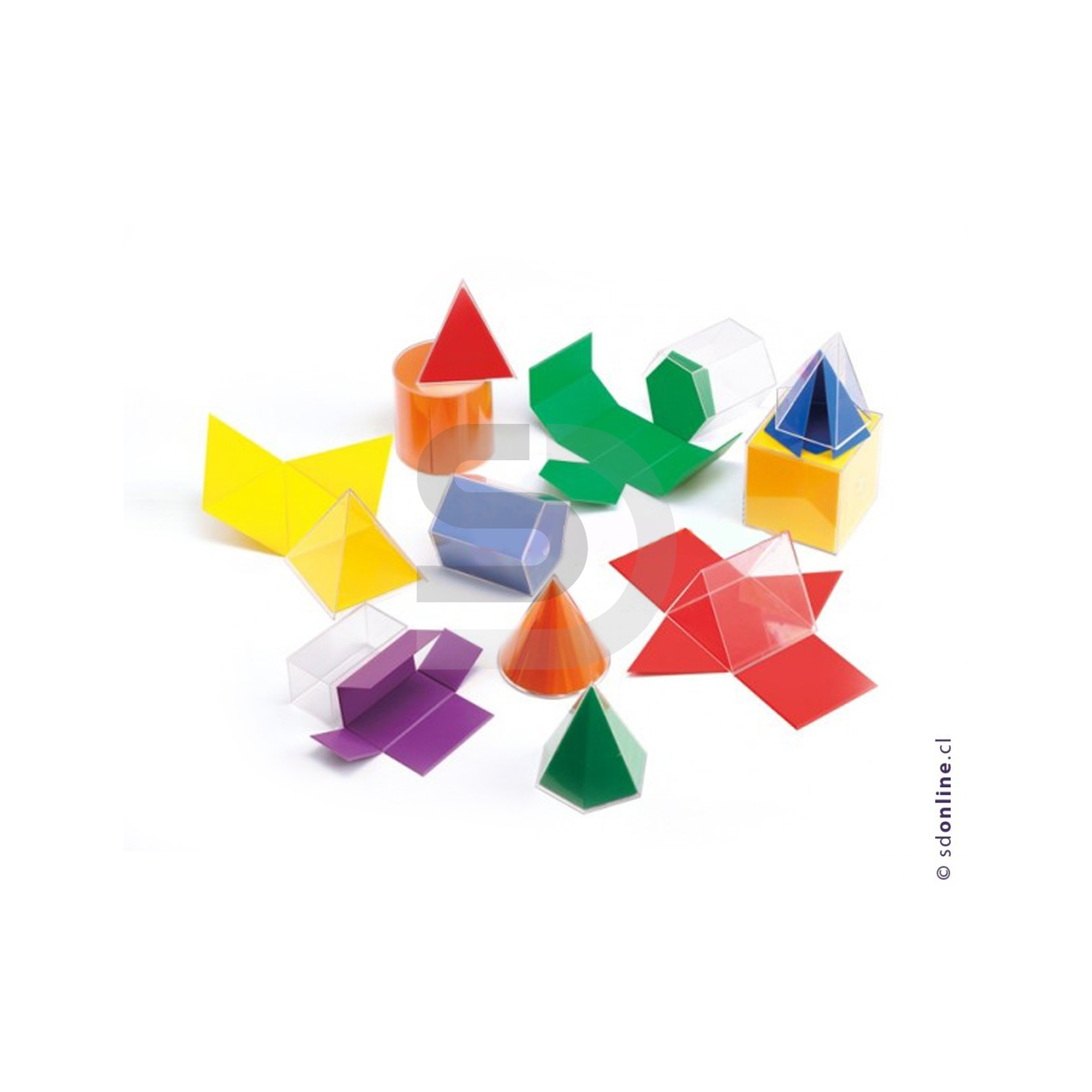 Cuerpos geométricos desarmables 16 pzas 2