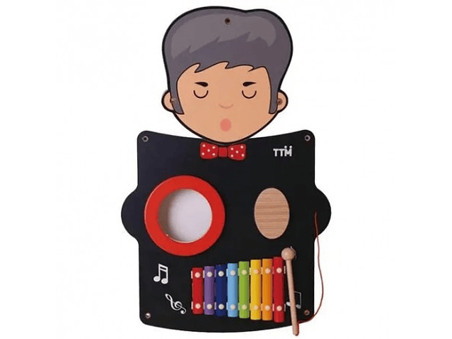 Panel de pared de madera músico 1