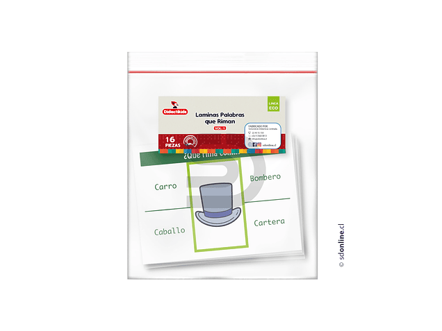 Láminas palabras que riman 1