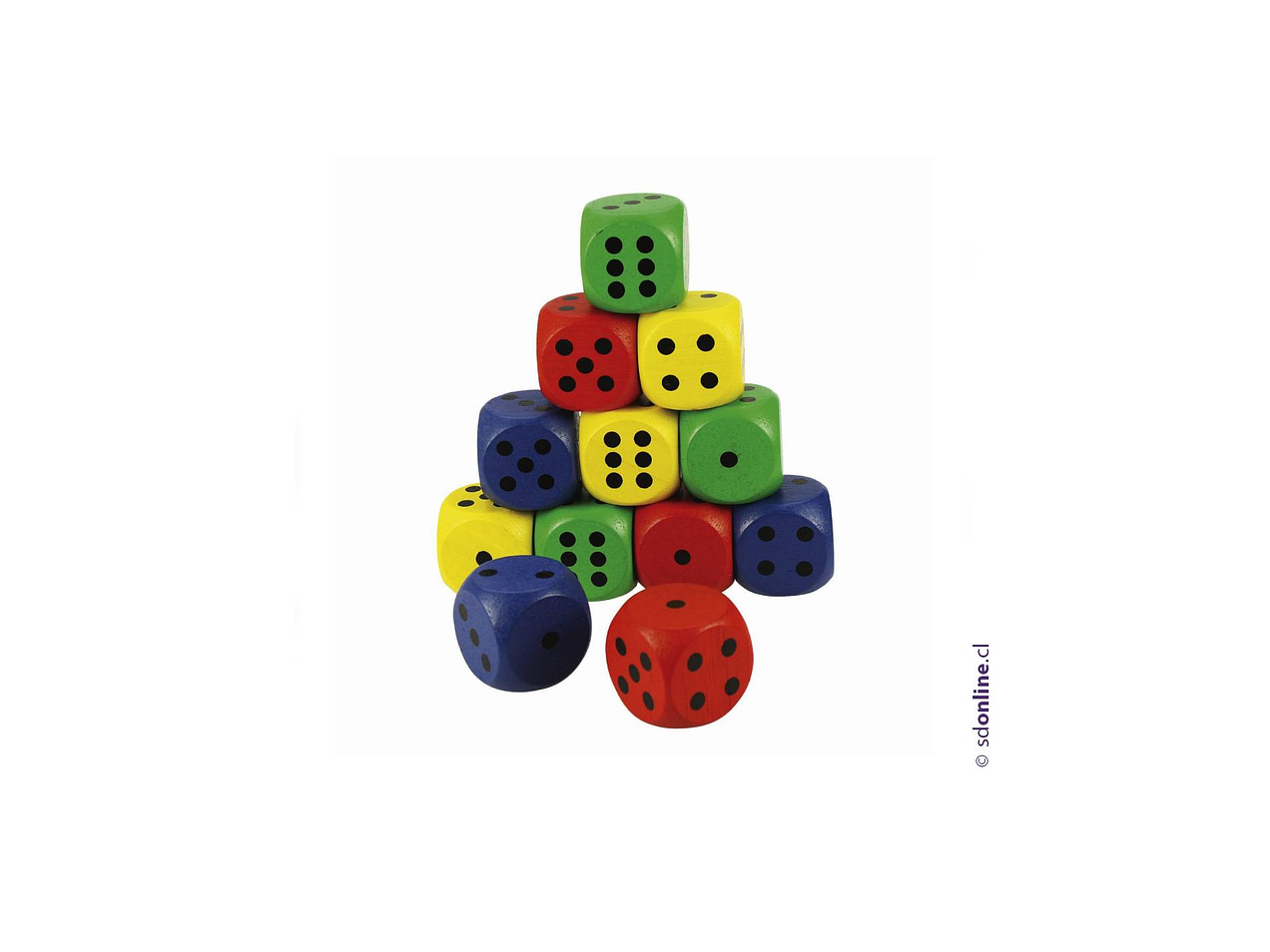 Dados madera colores 3x3 cms 1