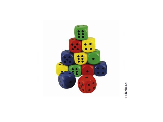 Dados madera colores 3x3 cms 1