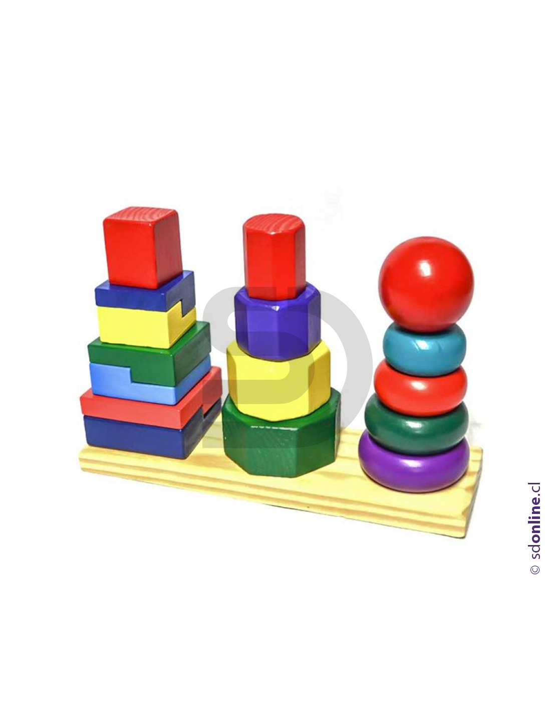 Encaje triple figuras geométricas