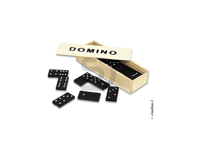 Domino de madera chico - negro 1