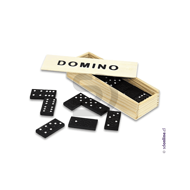 Domino de madera chico - negro