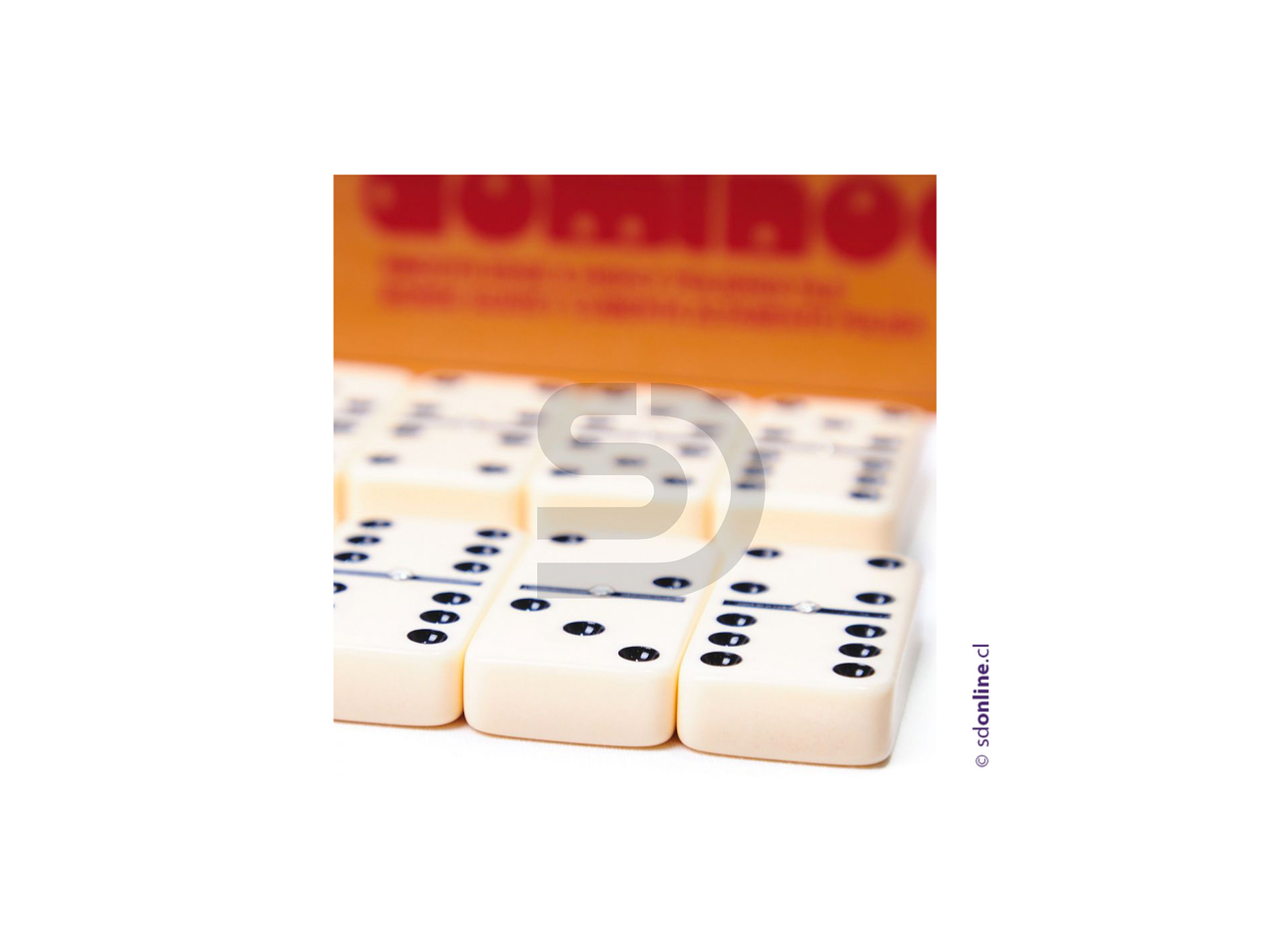 Domino caja plástica con diseño de madera 1