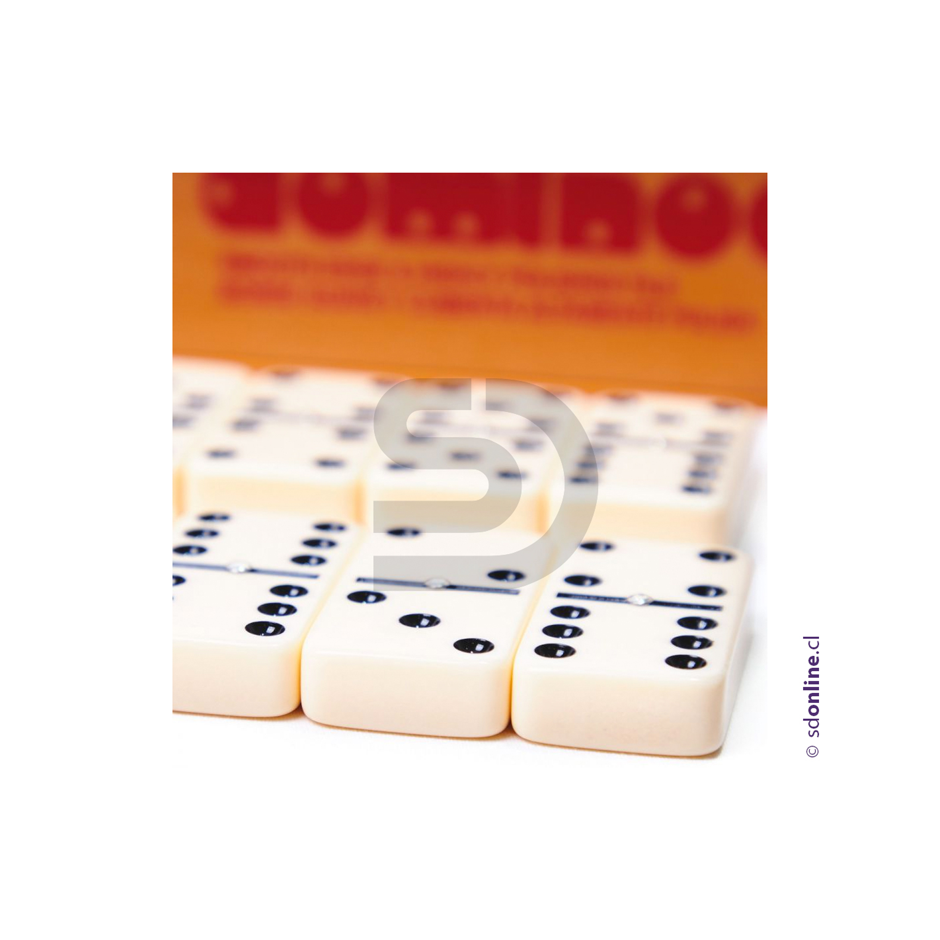 Domino caja plástica con diseño de madera 1