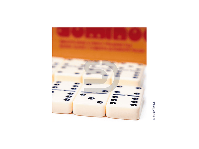 Domino caja plástica con diseño de madera 1