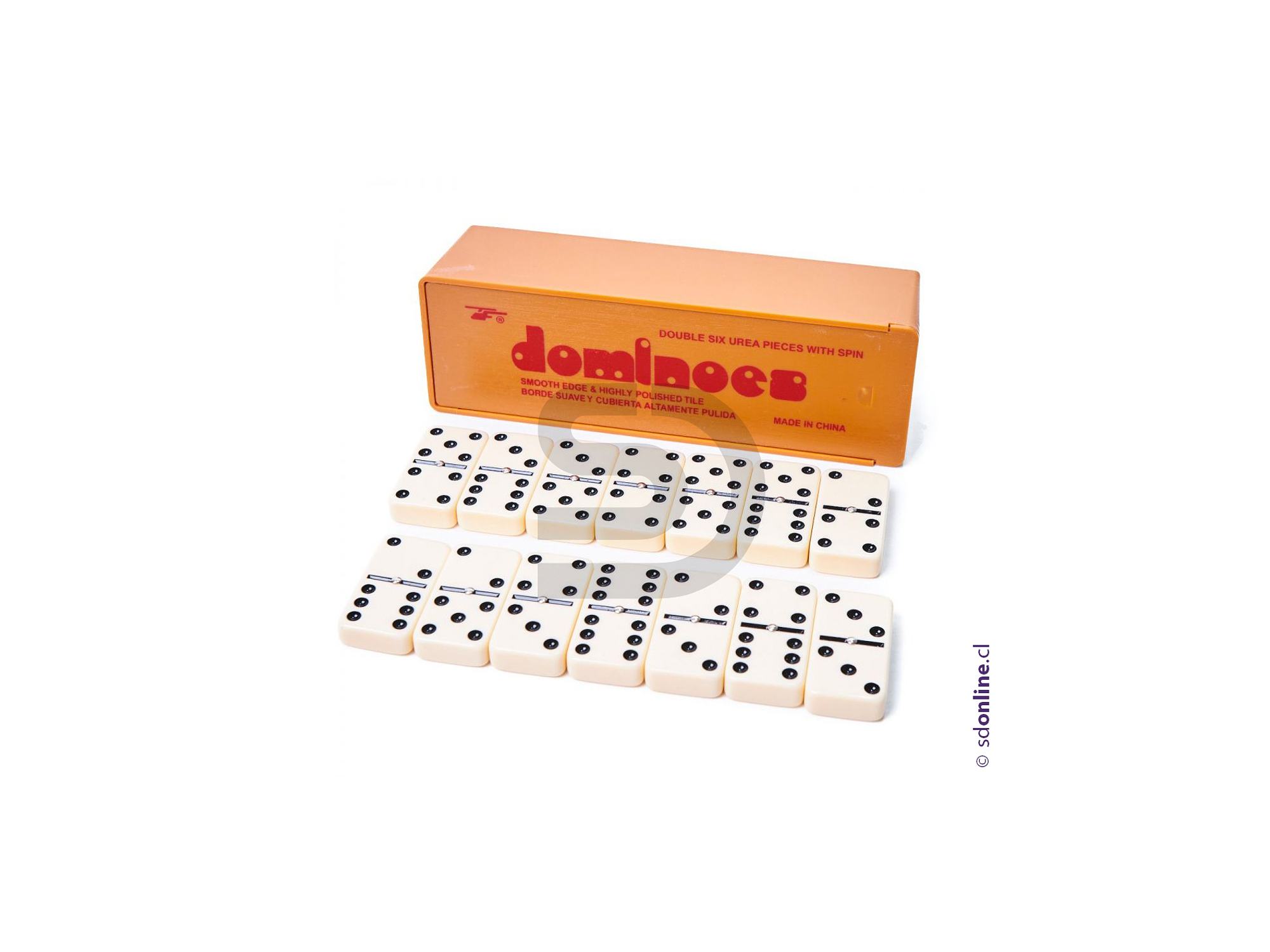 Domino caja plástica con diseño de madera 2